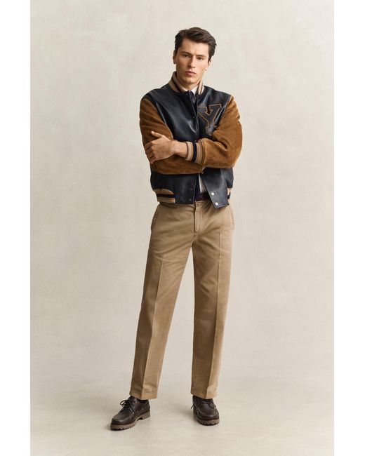 Gant Natural X Yale Cotton Twill Chinos for men
