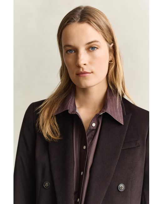 Gant Black Twill Velvet Club Blazer Deep