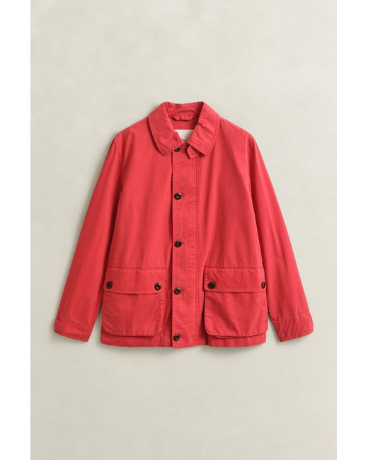 Gant Red Cotton Decker Jacket for men