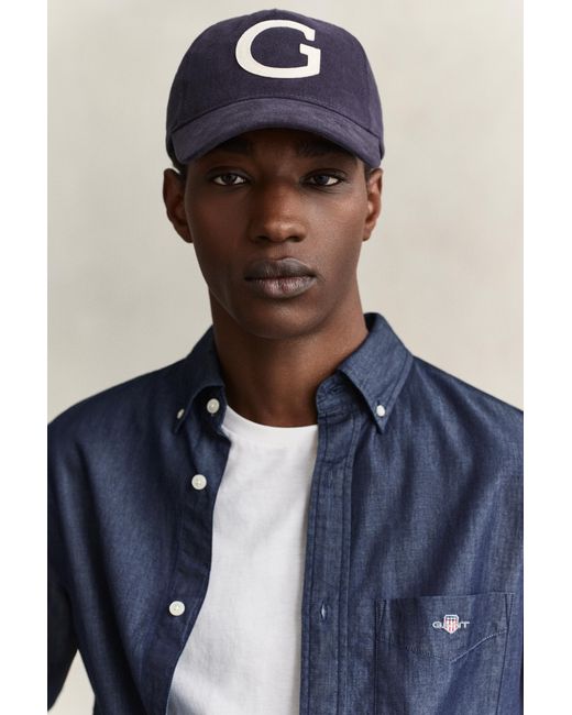 Gant Blue Regular Fit Shirt Dark for men