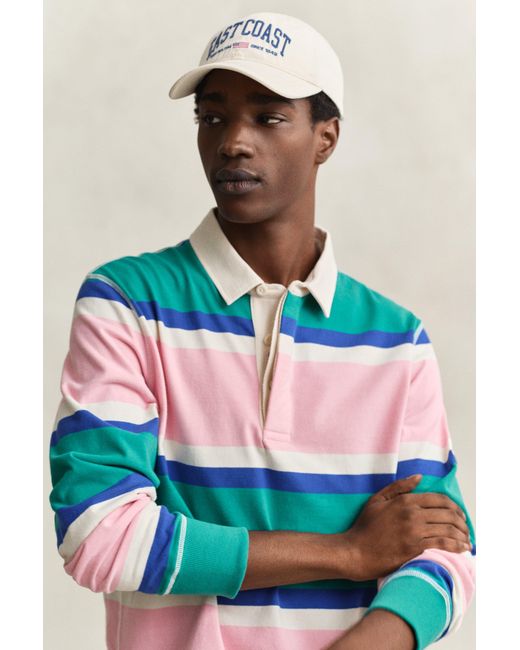 Gant Blue Block Striped Rugger for men