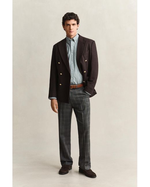Gant Gray Classic Regular Oxford Shirt for men