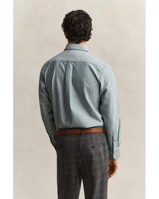Gant Gray Classic Regular Oxford Shirt for men