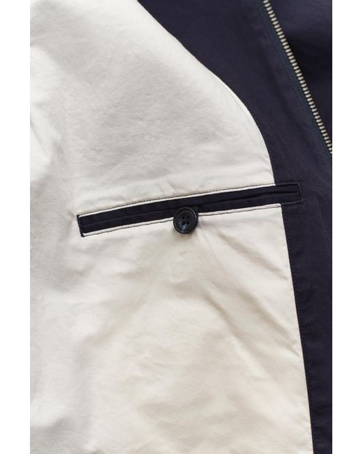 Gant Blue Cotton Windcheater Jacket Evening for men