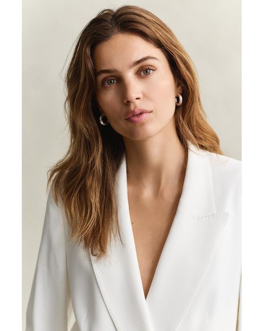 Gant White Crepe Blazer