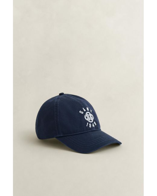 Gant Blue Graphic Cotton Twill Cap Evening