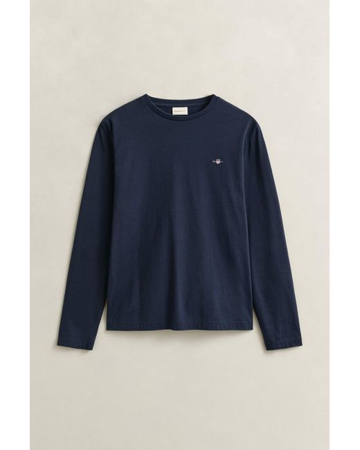 Gant Blue Shield Long Sleeve T-Shirt for men