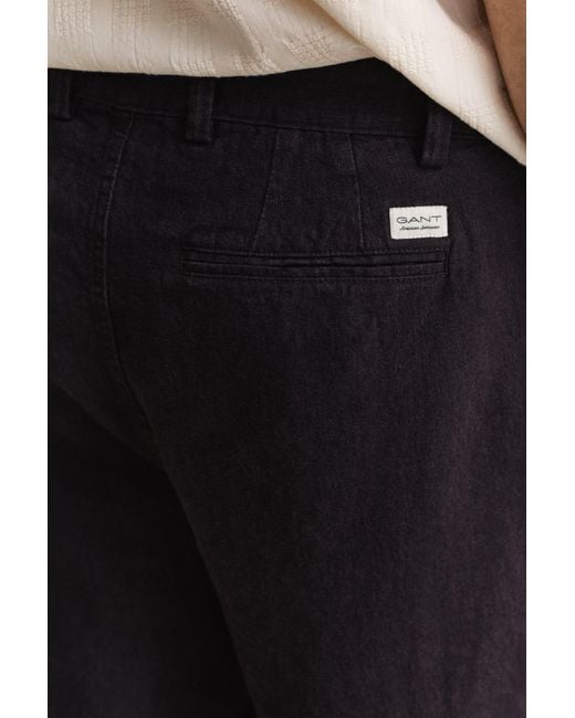 Gant Natural Linen Chino Shorts Ebony for men
