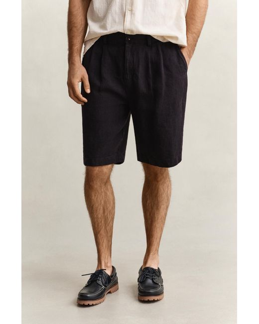 Gant Natural Linen Chino Shorts Ebony for men