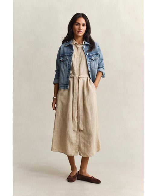 Gant Natural Linen Shirt Dress