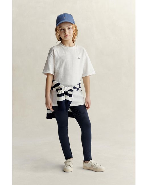 Gant White Teens Teen Girls Slubbed T-Shirt