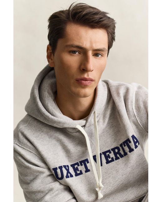 Gant Natural X Yale Hoodie Melange for men