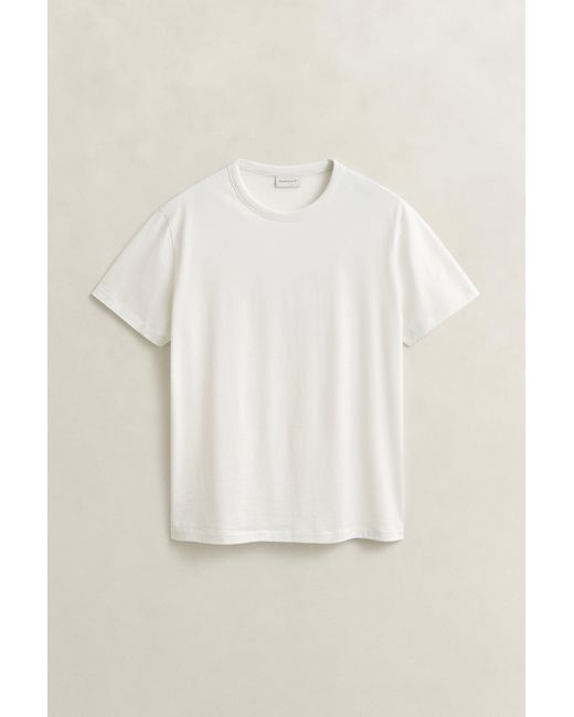 Gant Natural Pima Cotton T-Shirt Eggshell for men