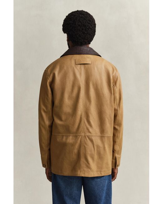 Gant Natural Leather Decker Jacket Warm for men