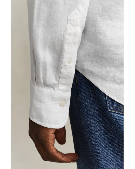 Gant White Linen Shirt for men