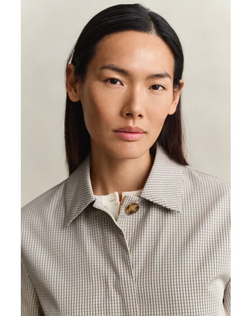 Gant Natural Checked Car Coat