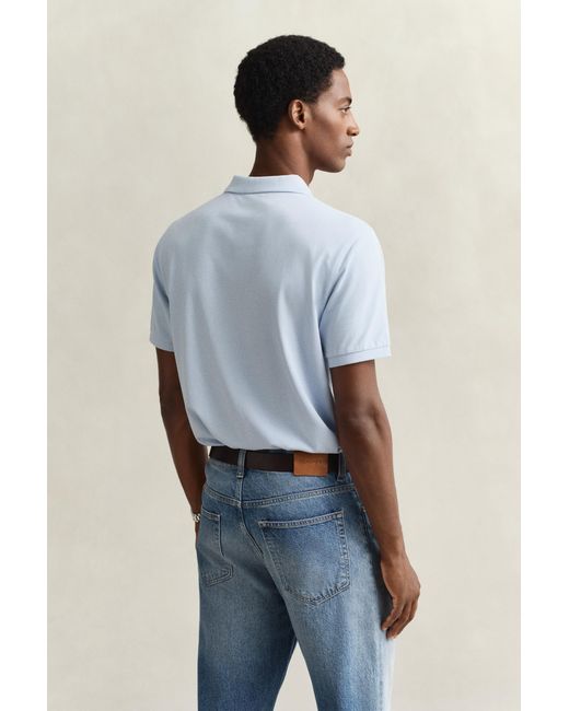 Gant Blue Regular Fit Polo Shirt for men