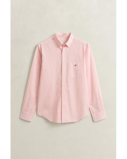 Gant Pink Banker Stripe Classic Poplin Shirt for men
