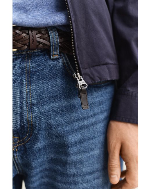 Gant Blue Cotton Windcheater Jacket Evening for men