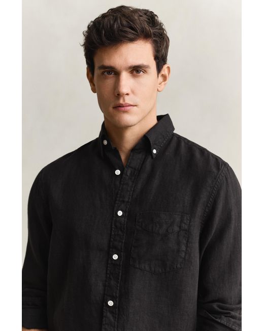 Gant Black Linen Shirt for men