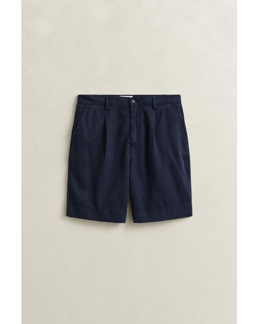 Gant Blue Lyocell Shorts Evening for men