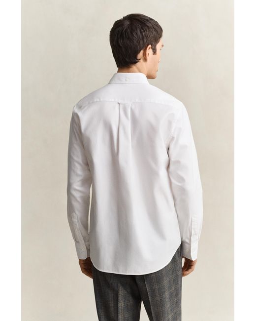 Gant White Twill Dress Shirt for men