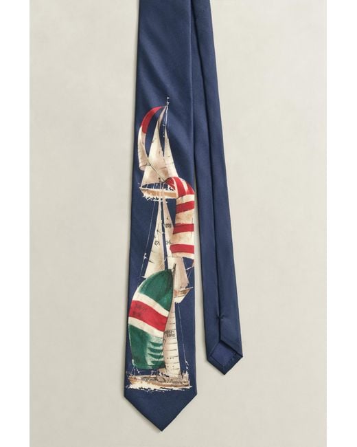 Gant Blue Sailing Boat Tie Marine for men