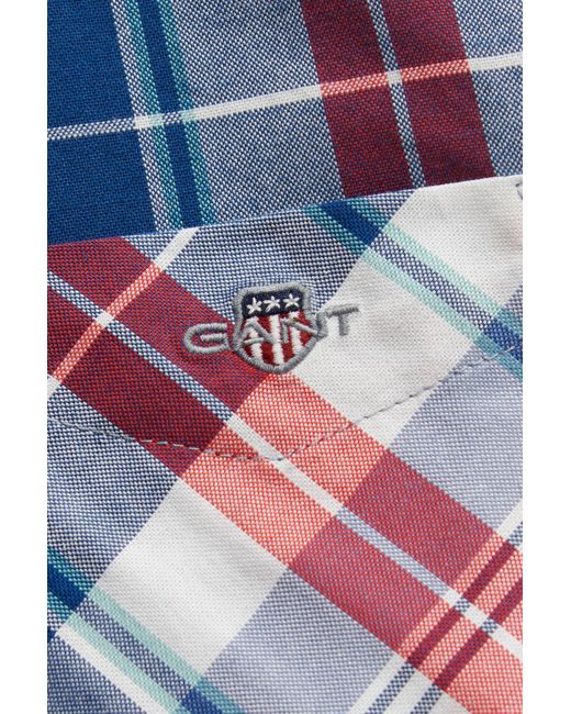 Gant Blue Teens Teen Boys Checked Shirt for men