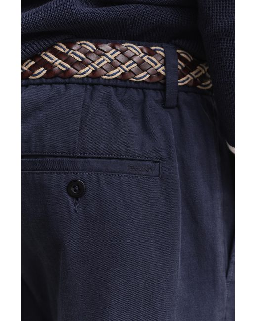 Gant Blue Lyocell Blend Pants Evening for men