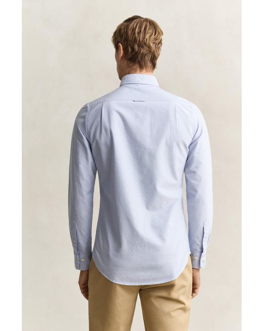 Gant Blue Classic Slim Oxford Shirt for men