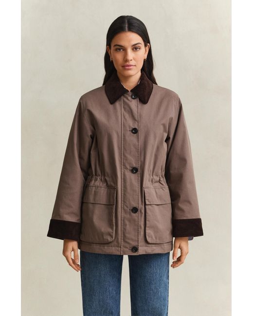 Gant Brown Waxed Barn Jacket