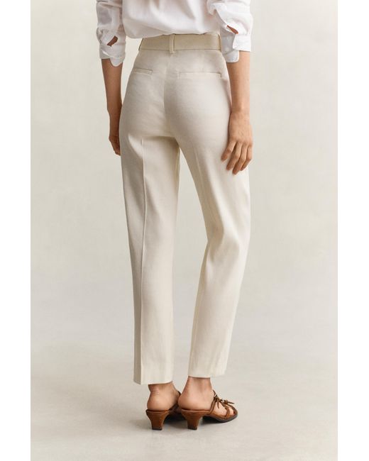 Gant Natural Tailored Linen Stretch Pants
