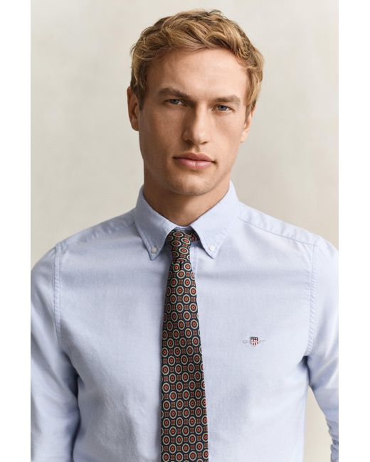 Gant Blue Classic Slim Oxford Shirt for men