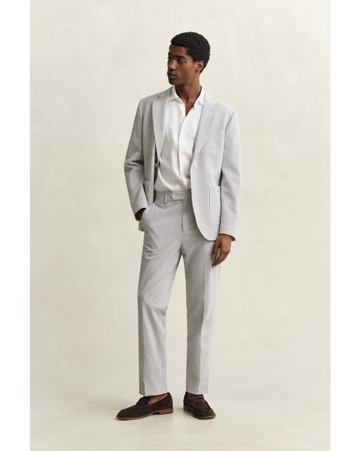 Gant Natural Seersucker Suit Pants Eggshell for men