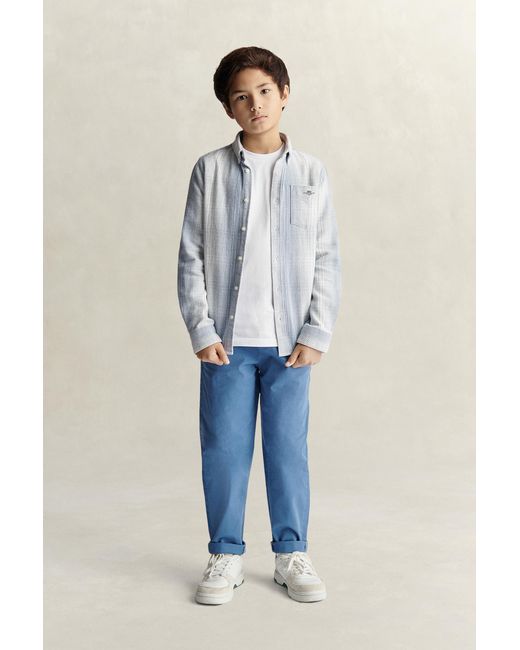 Gant Blue Teens Teen Boys Checked Overshirt for men