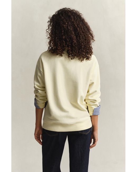 Gant Natural Graphic Crew Neck Sweatshirt