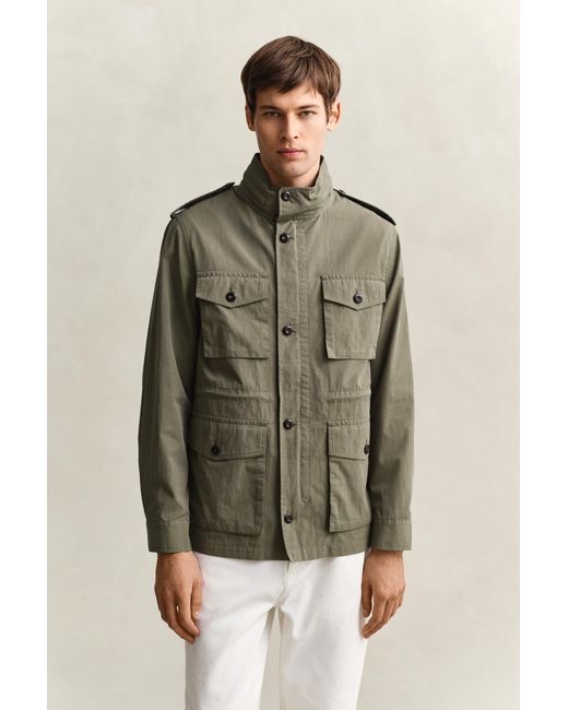 Gant Green Four Pocket Cotton Jacket for men