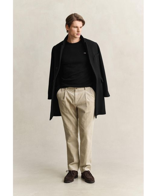 Gant Black Lambswool Crew Neck Sweater for men