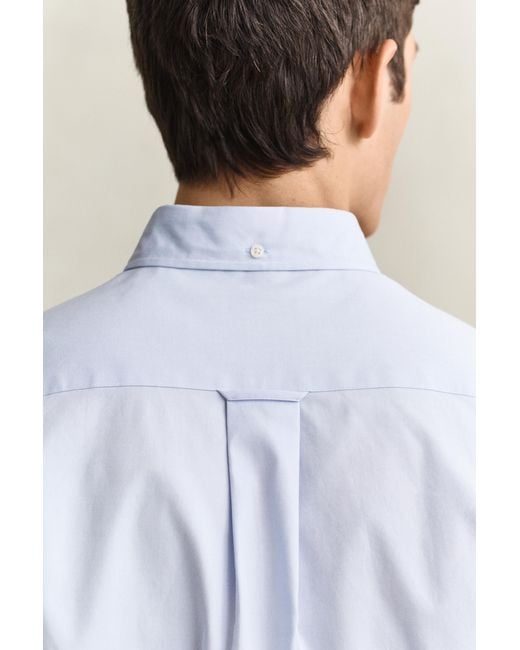 Gant Blue Regular Fit Pinpoint Oxford Shirt for men