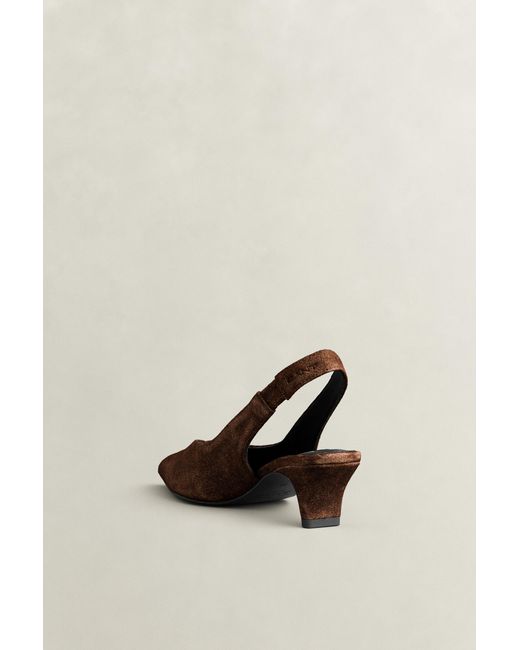 Gant Natural Tillbye Suede Heels Dark