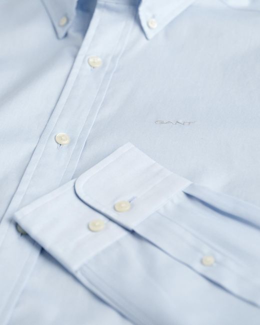 Gant Blue Regular Fit Pinpoint Oxford Shirt for men