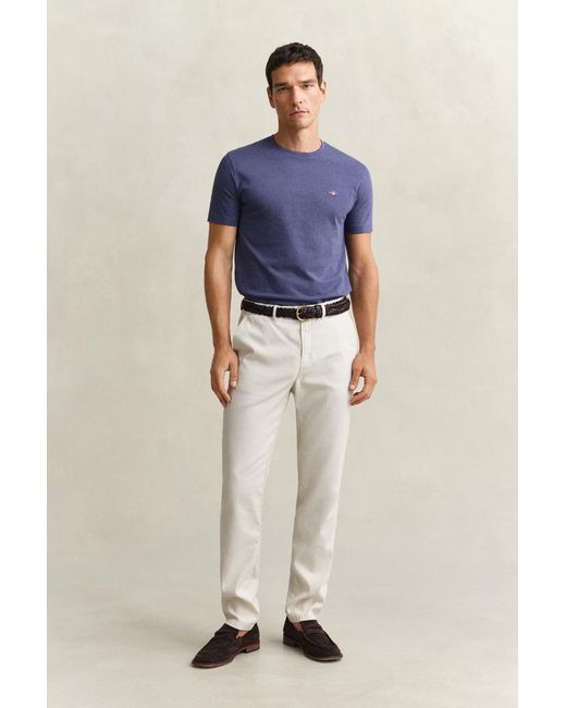 Gant Blue Linen Blend Chinos for men