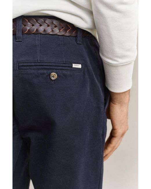 Gant Blue Slim Fit Comfort Chinos Evening for men