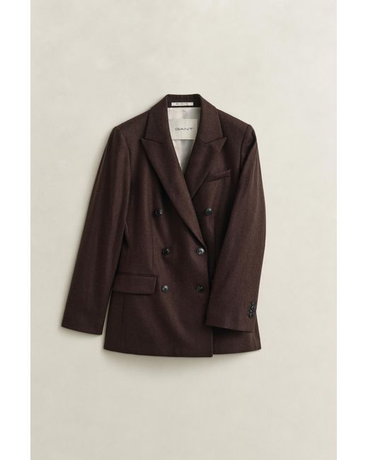 Gant Brown Flannel Blazer Deep