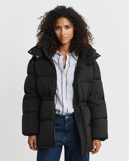 Gant Black Mid Length Down Jacket