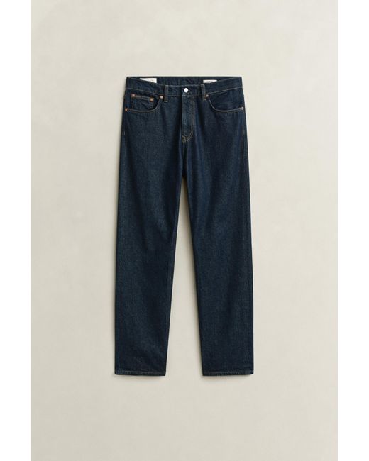 Gant Blue Straight Fit Jeans Dark for men