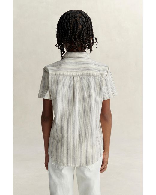 Gant Natural Teens Teen Boys Striped Linen Blend Shirt for men