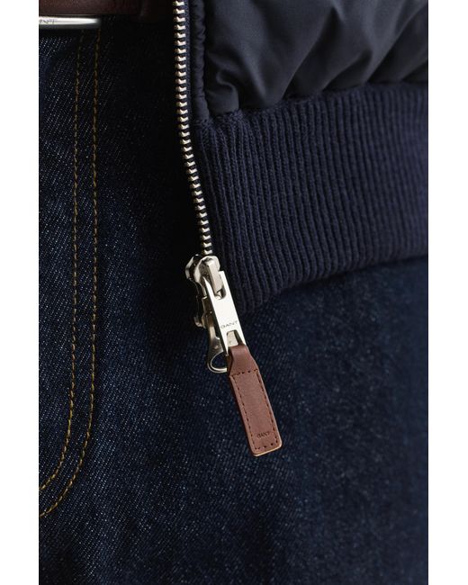 Gant Blue Hybrid Zip Cardigan Evening for men