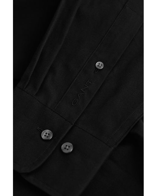 Gant Black Regular Fit Pinpoint Oxford Shirt for men