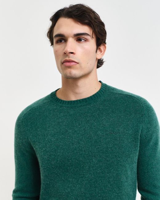 Gant Green Wool Blend Crew Neck Sweater () for men